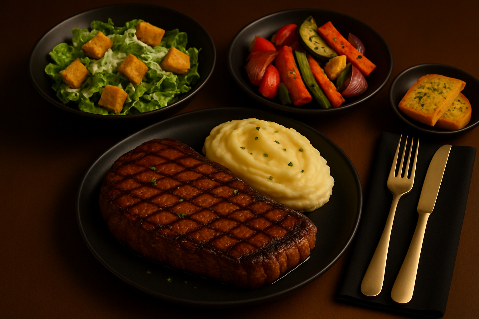 Continental dishes at The Aelinor Restaurant